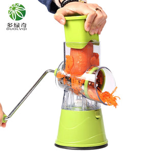 DUOLVQI Manual Vegetable Cutter Slicer Kitchen Accessories Multifunctional Round Mandoline Slicer Potato Cheese Kitchen Gadgets