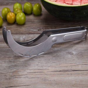 Stainless Steel Watermelon Cutter Plastic Slicer Portable Cutter Tongs Fruit Melon Tools Watermelon Cubes Kitchen Accessories