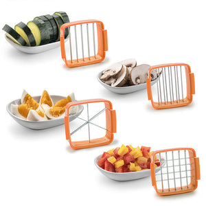 5 in 1 Multifunctional Vegetable Cutter with Steel Blade Stainless Food Fruit Slicer Chopper with Container Kitchen Accessories